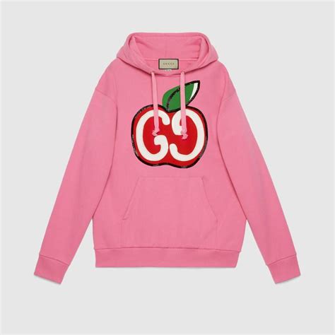 gucci pink apple hoodie|gucci hoodie shop.